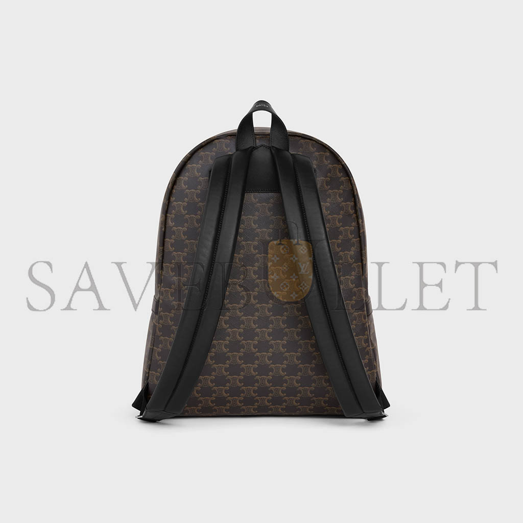 Ce**e medium backpack in triomphe canvas and calfskin 188382bov.38si (38*33.5*13cm)